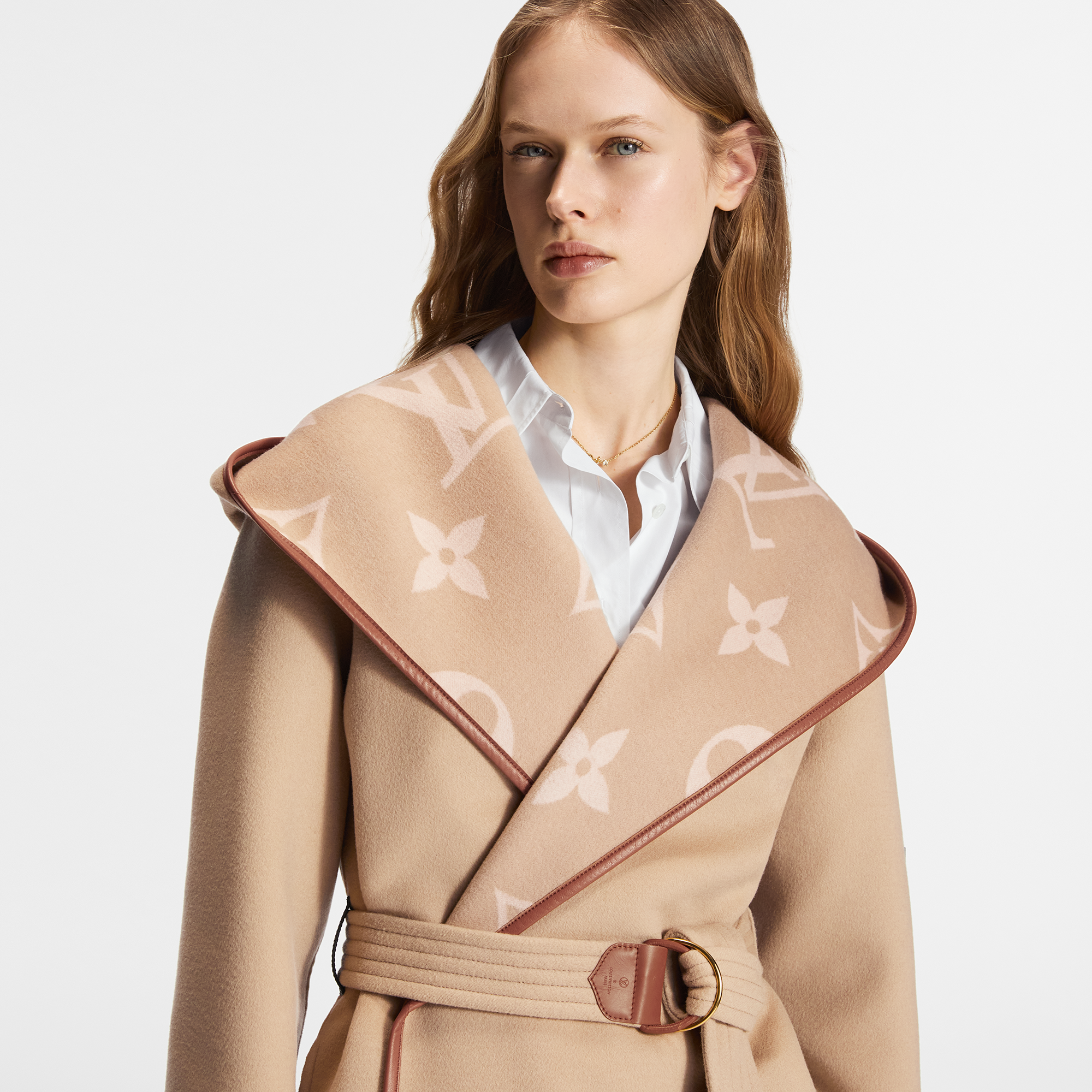 Belted Double Face Hooded Wrap Coat  in Women's Ready-to-Wear Coats and Jackets collections by Louis Vuitton (Product zoom)